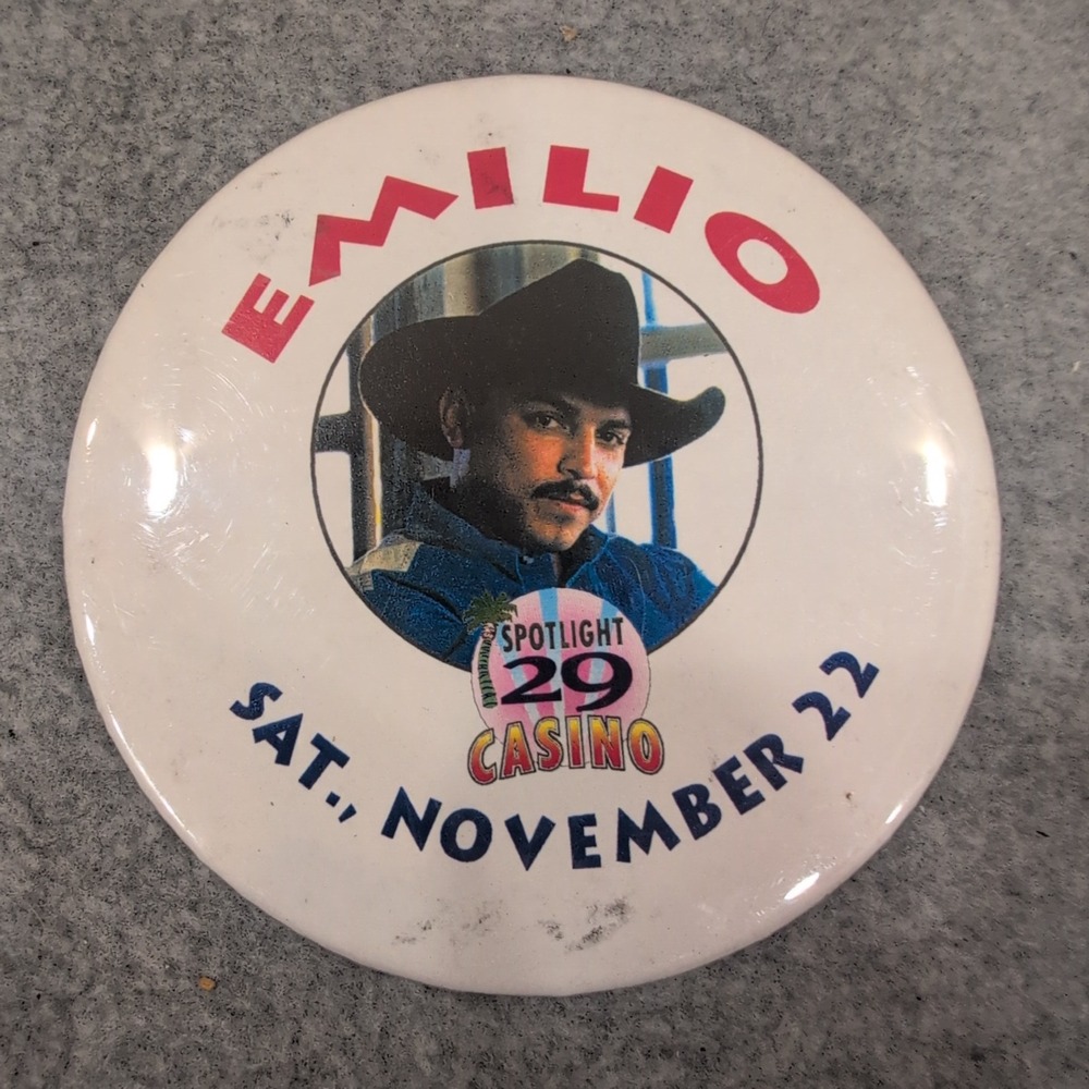 Emilio Casino Spotlight 29 November 22 Round Pinback Button - Picture 1 of 2